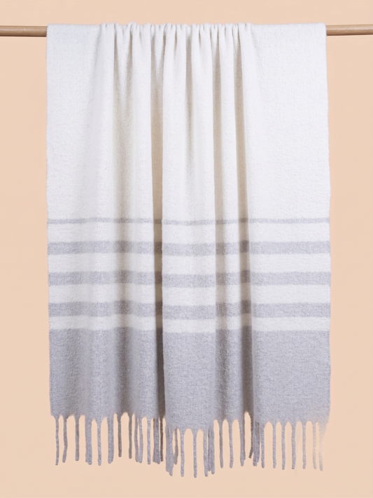 ECO BOUCLE STRIPED THROW