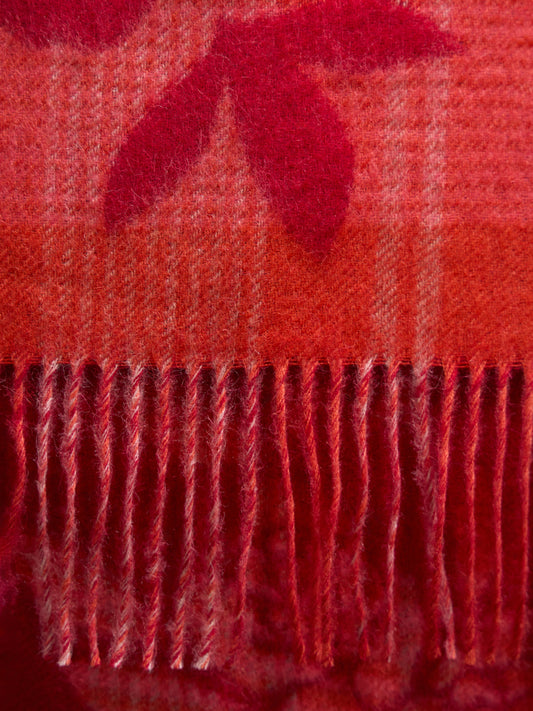 REVERSIBLE FLOWERED JACQUARD SCARF