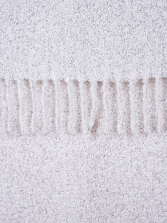 BOUCLE THROW WITH TWISTED FRINGES