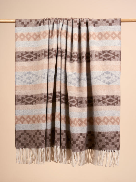 RECYCLED ALPACA THROW ETHNIC