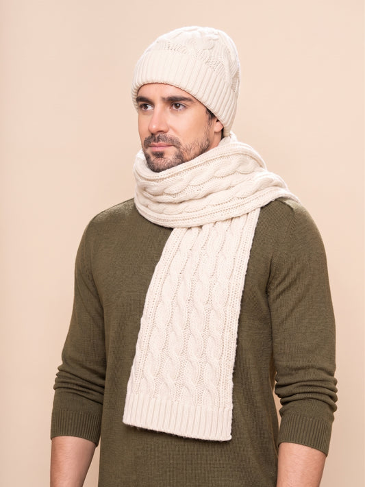 SURI CABLE KNITTED SCARF