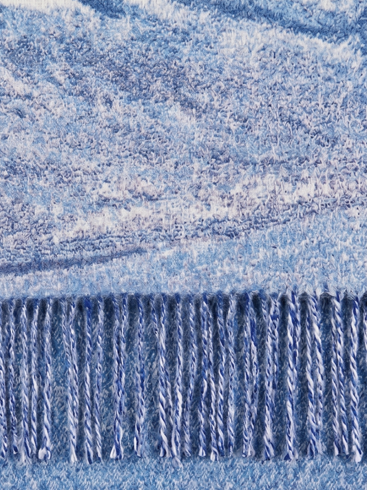 MOUNTAIN JACQUARD THROW WITH TWISTED FRINGES