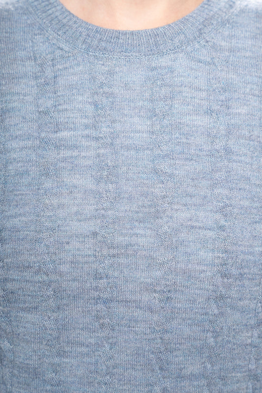 BRAID ALPACA KNIT SWEATER