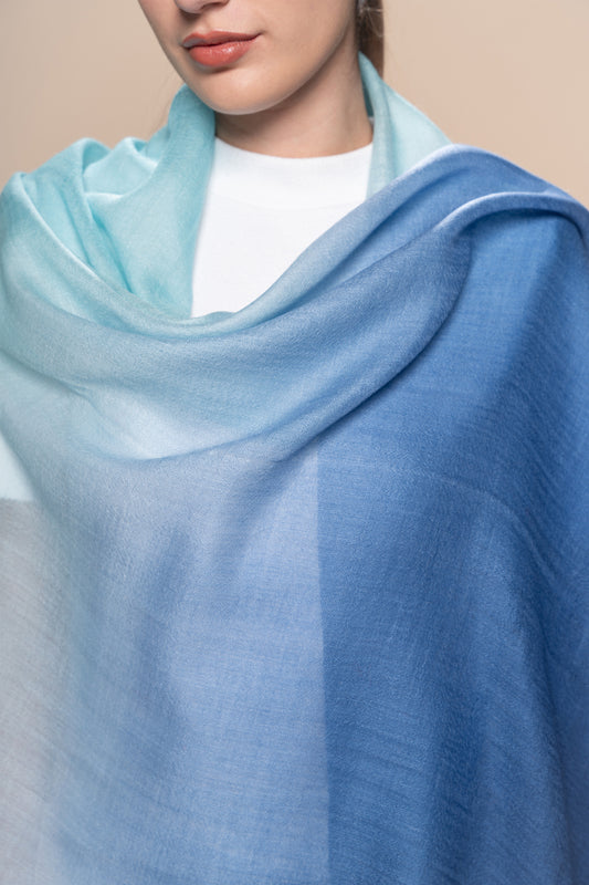 OMBRE HAND DYED TWO-TONE SHAWL