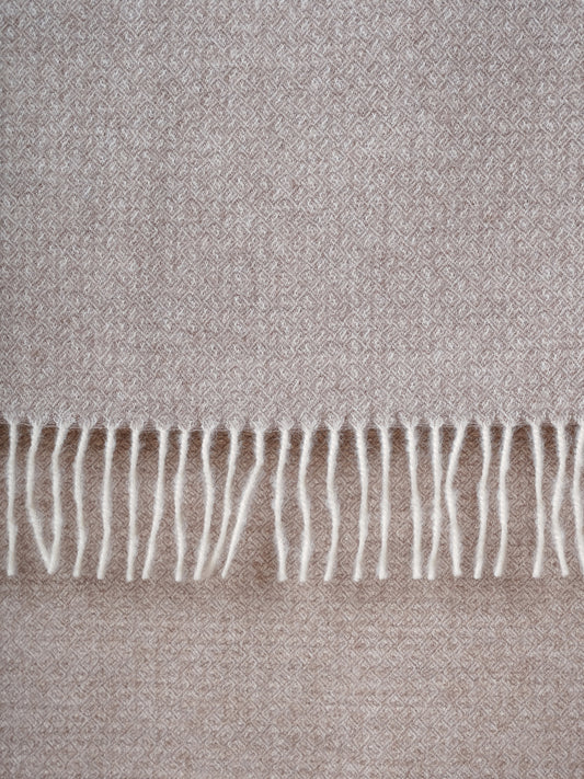 BICOLOR ECO THROW WITH TWISTED FRINGES