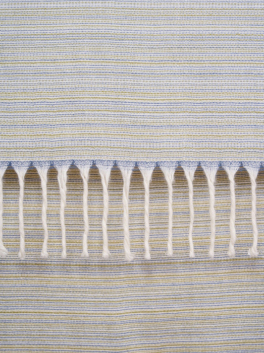 MULTICOLOR TEXTURED THROW WITH TWISTED FRINGES
