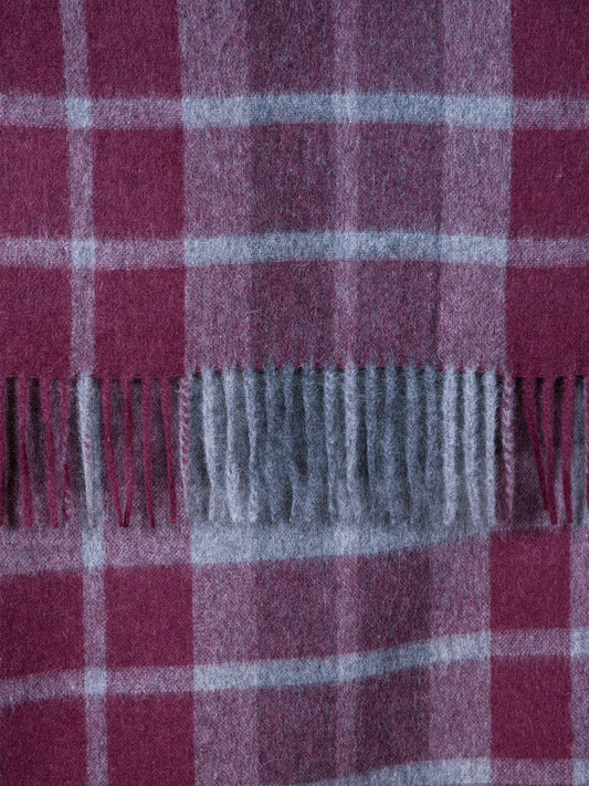 RECYCLED ALPACA THROW CHECK