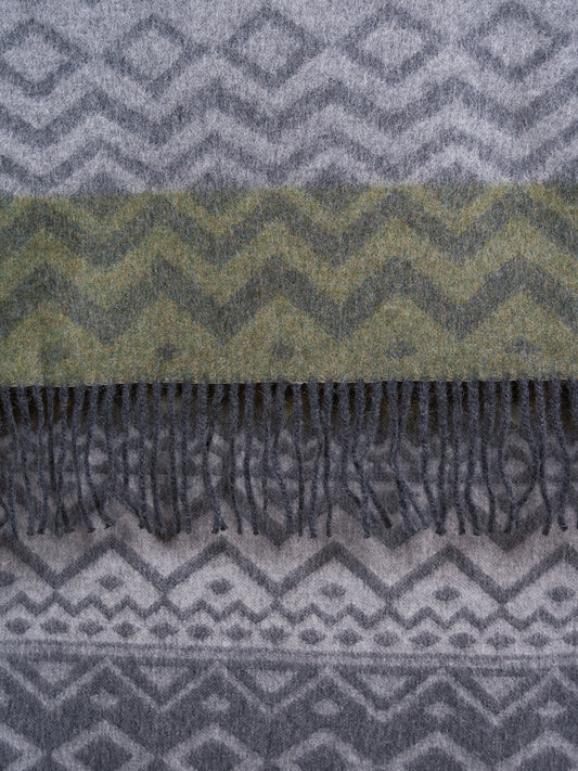 RECYCLED ALPACA THROW ETHNIC CHEVRON
