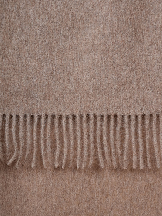 BRUSHED THROW WITH FRINGES