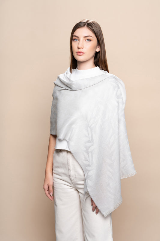 LEAF JACQUARD LADY SCARF